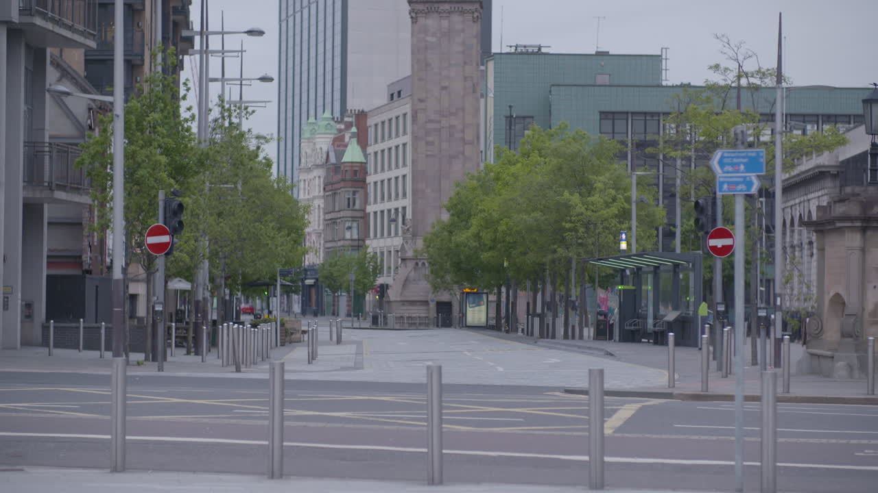 la ciudad de belfast en el bloqueo de covid, mayo de 2020