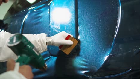 applying protective film to a car