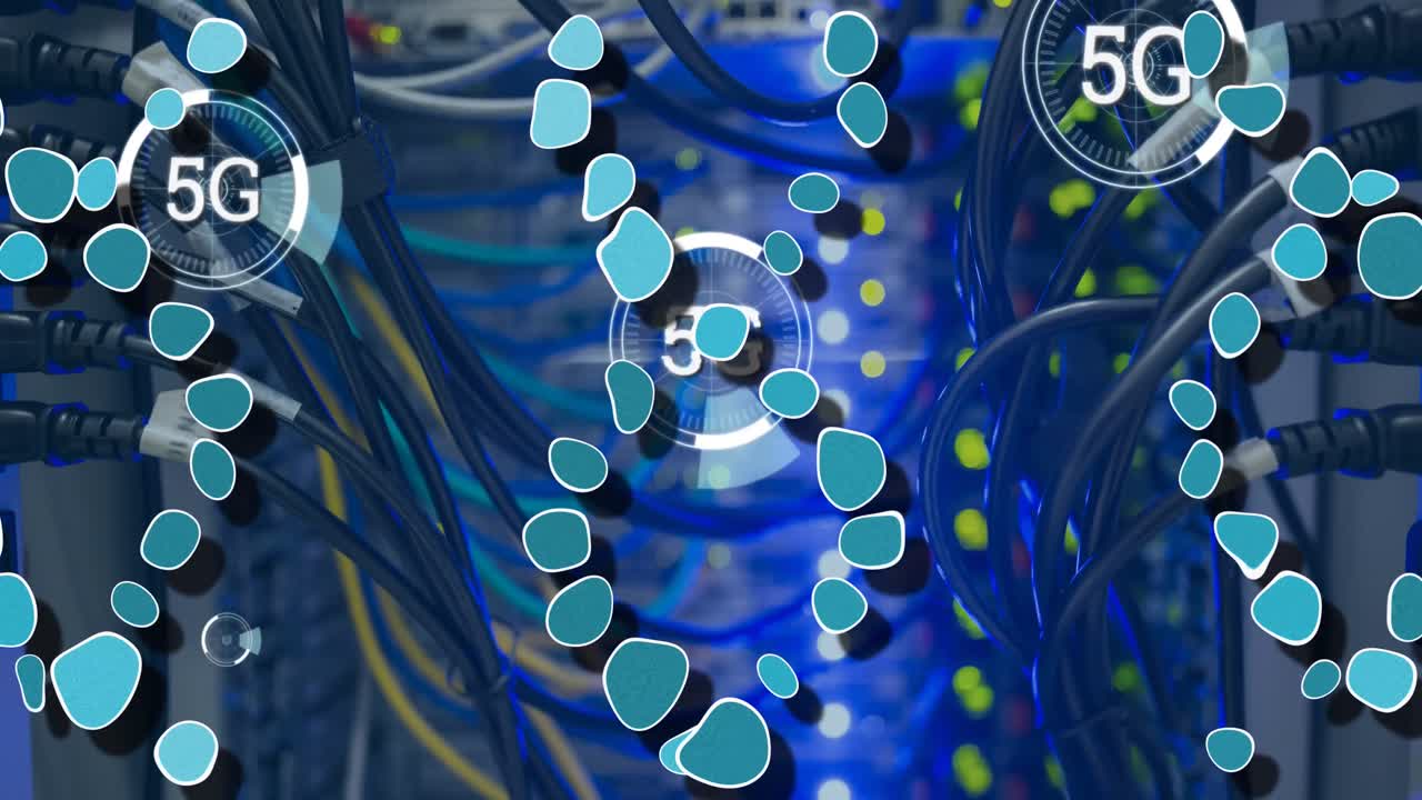 animación del procesamiento de datos médicos a través de la sala de servidores