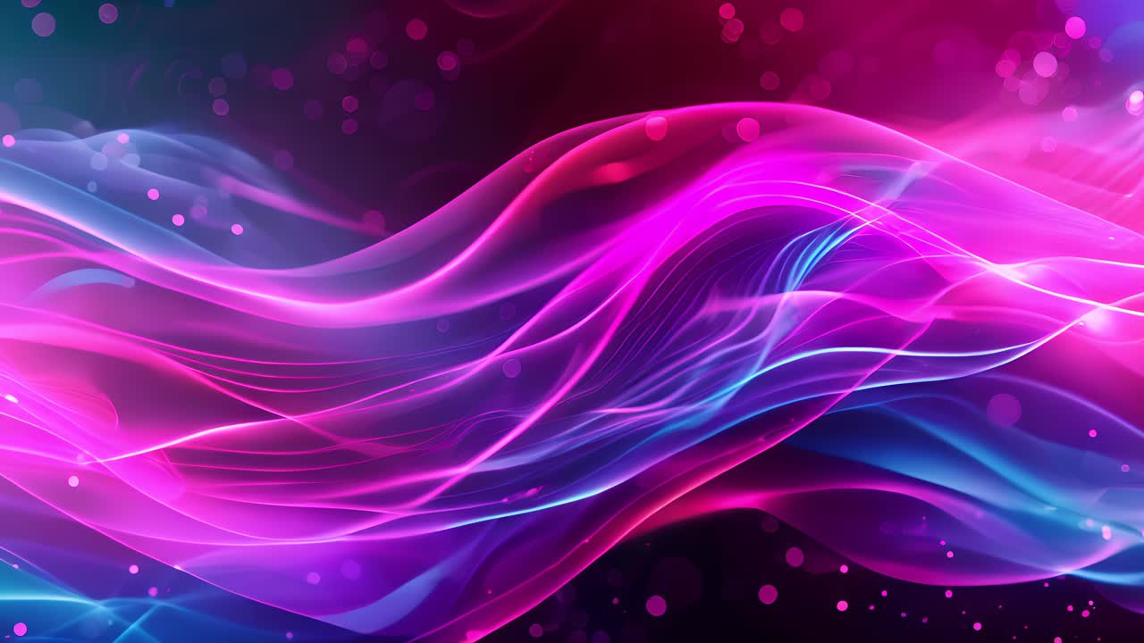 Abstract Neon Waves Background