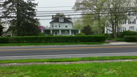large family homes on a cloudy day
