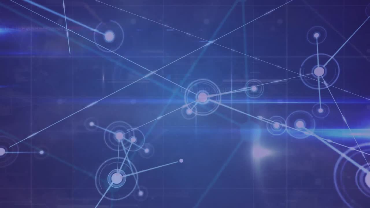 animación de la red de conexiones y procesamiento de datos sobre la red