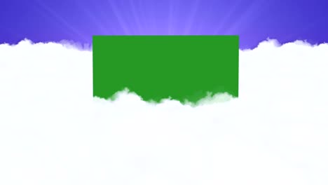 flying into the clouds, with green screen, animation, rendering, background, loop
