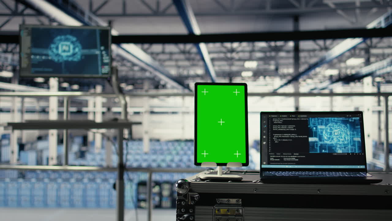 Isolated Screen Tablet In Data Center Training Infrastructure For Ai Technology