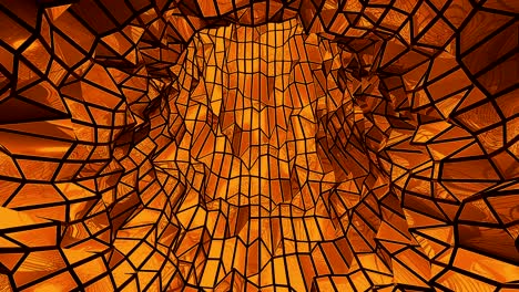 abstract background with low poly tunnel