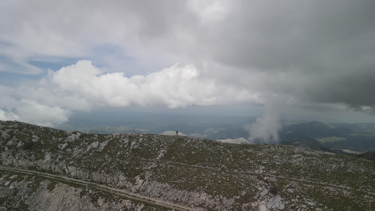 그림 같은 국립 공원 lovcen, kotor, montenegro의 공중 숨막히는 전망