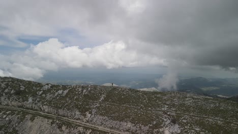 Aerial-breathtaking-view-of-the-picturesque-National-park-Lovcen,-Kotor,-Montenegro