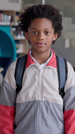 smiling boy student in school