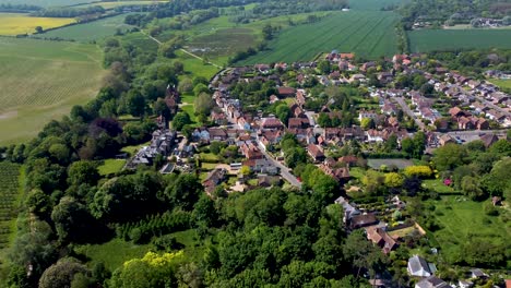 Vista-De-Gran-Altitud-Del-Pueblo-De-Littlebourne-Cerca-De-Canterbury