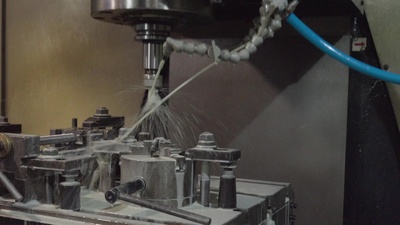 Factory supporting Ukrainian army. Metal cutting by machine in CNC factory