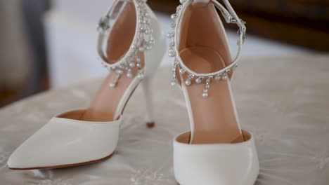 elegant and stylish bridal shoes - selective focus