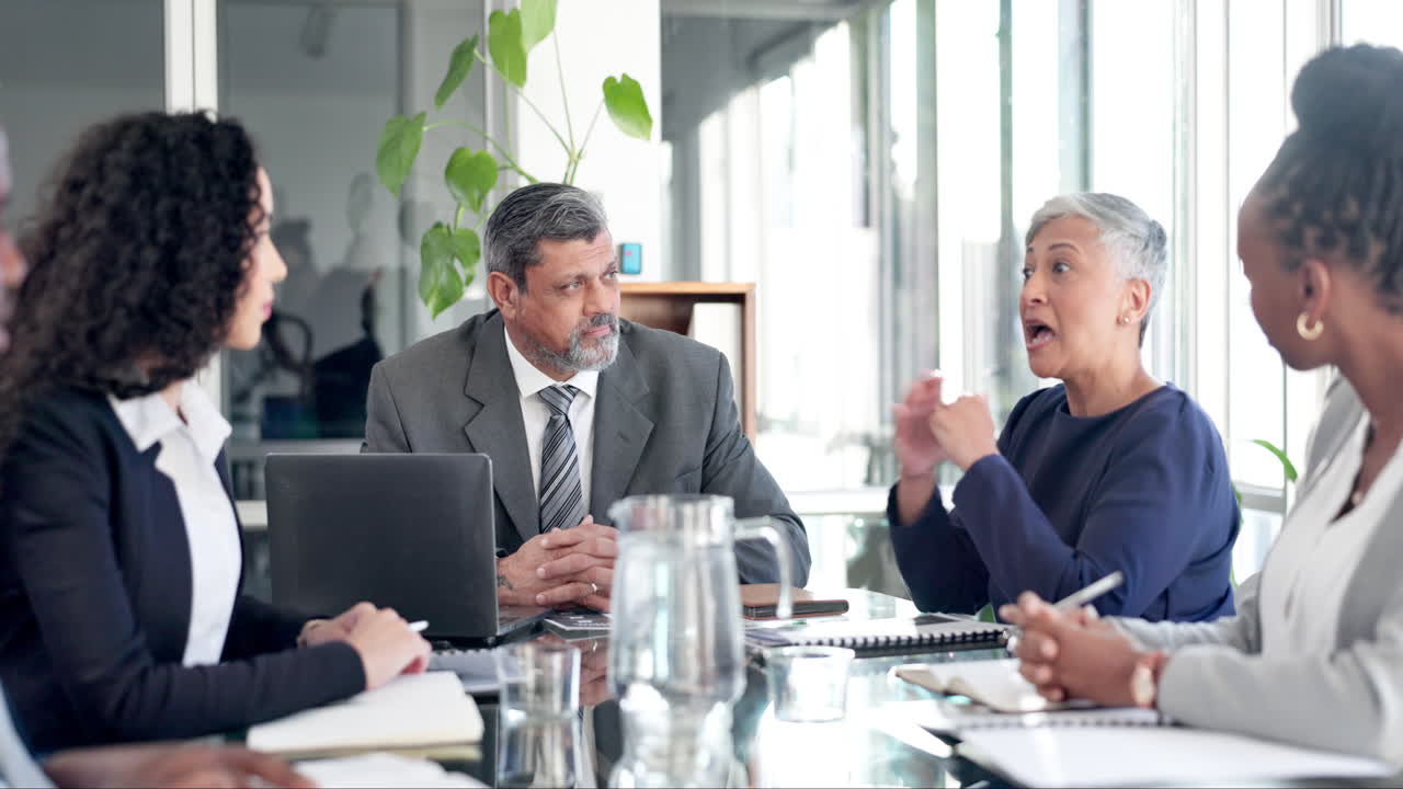 Business people, meeting and staff