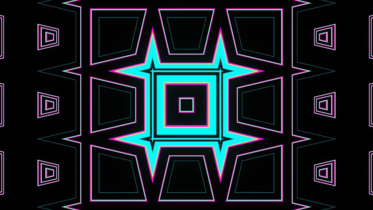 brillantes formas abstractas multicolores pulsan sin parar.