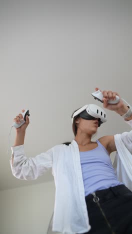 woman experiencing virtual reality