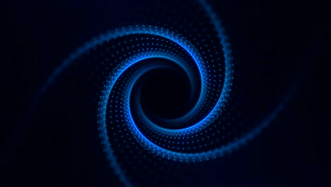 vj fractal blue light tunnel. seamless loop
