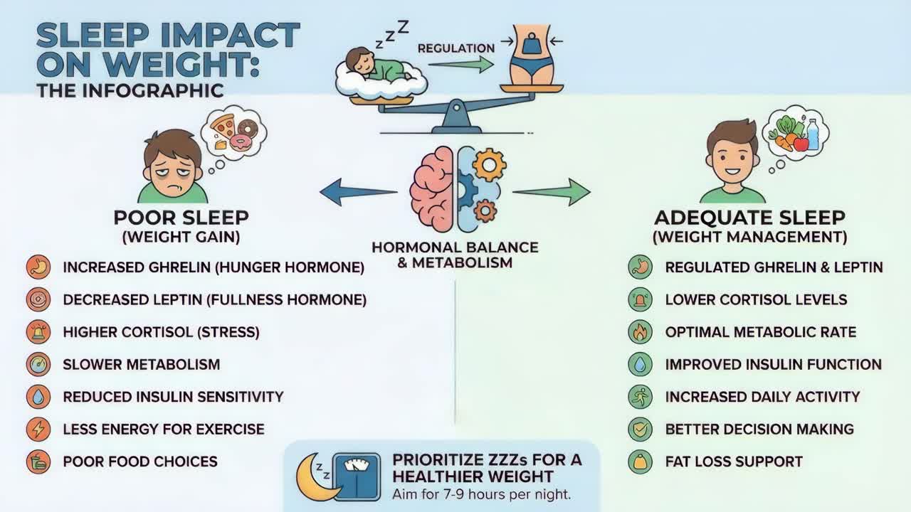 Sleep and Weight: An Infographic