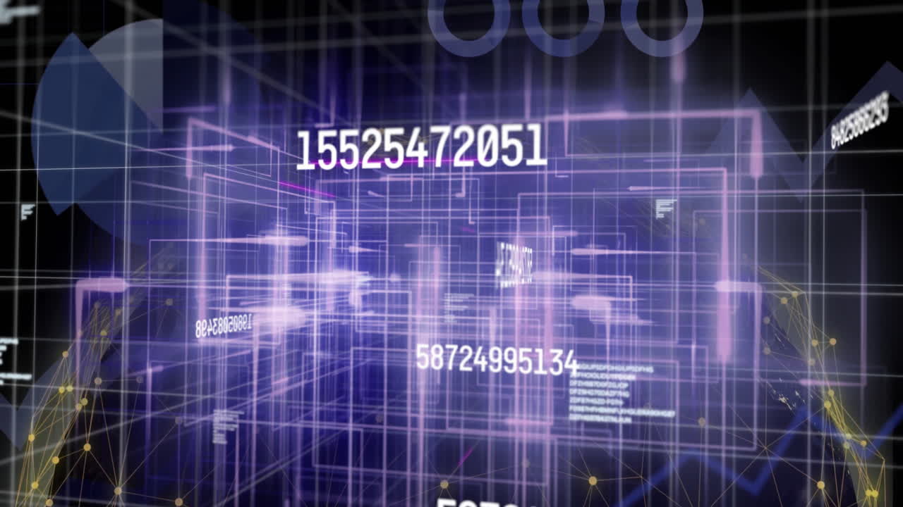 Animation of numbers and financial data processing