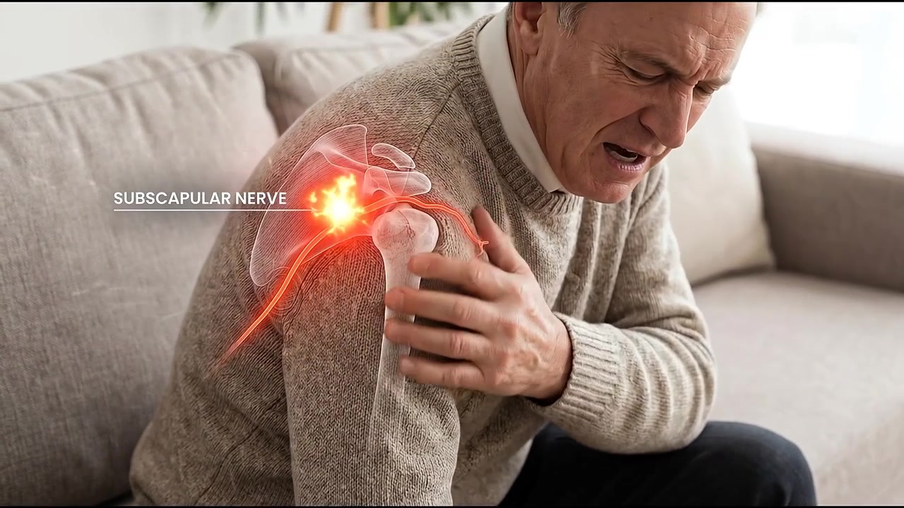 Subskapular Sinir Anatomisi Katmanıyla Omuz Ağrısı Yaşayan Yaşlı Adam