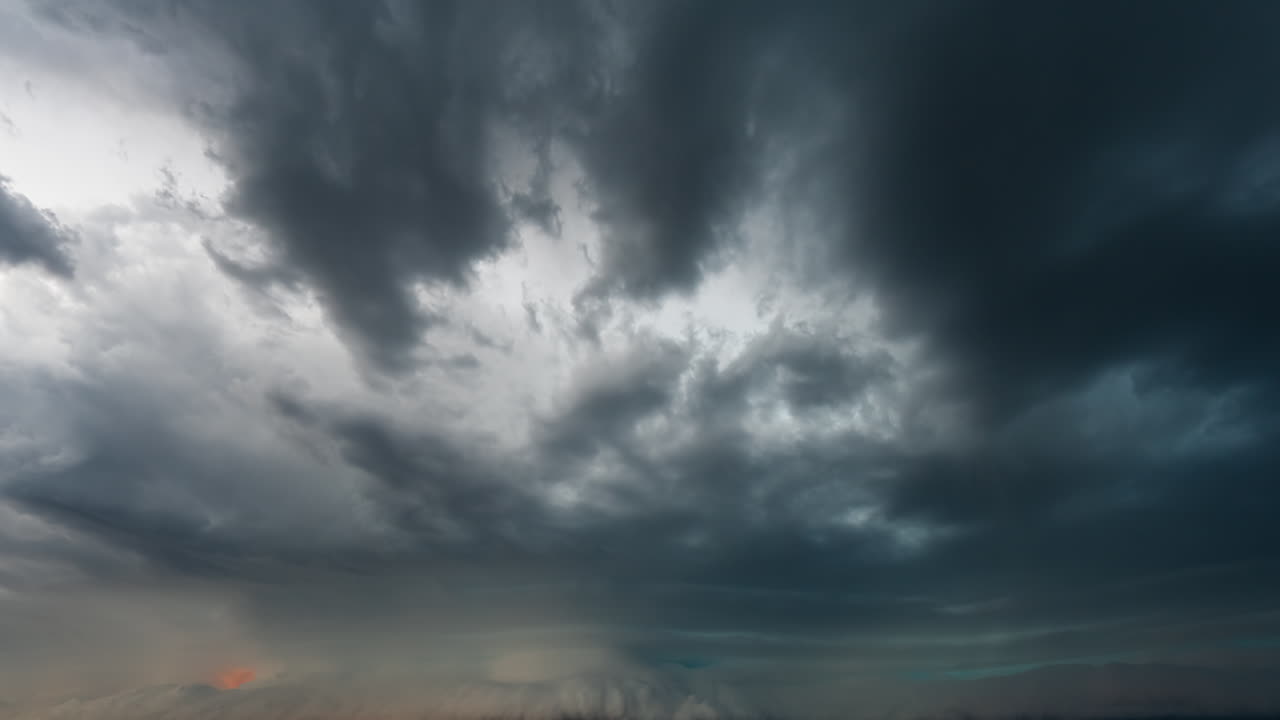 4K Storm Timelapse Featuring Fast-Moving Ominous Black Clouds