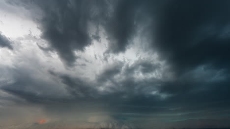 4k storm timelapse featuring fast-moving ominous black clouds