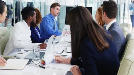 businesspeople in meeting at conference room