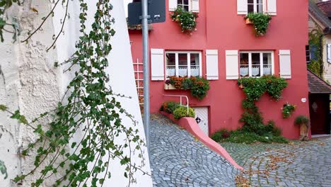 nice house with flowers in an old tourist town in germany