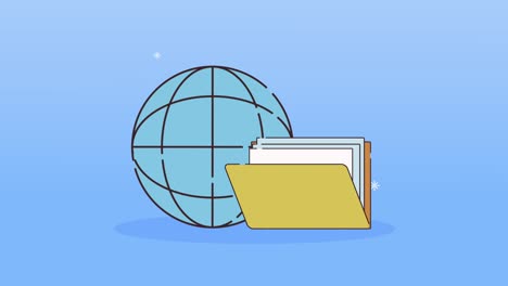 documento de archivo de carpeta con el navegador de esfera