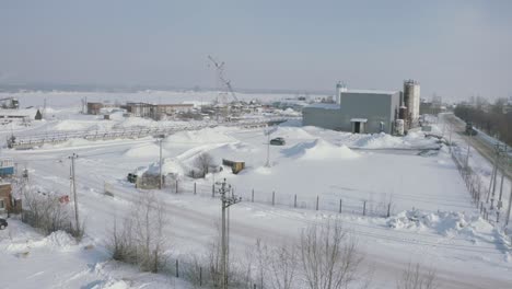 industrial area in winter