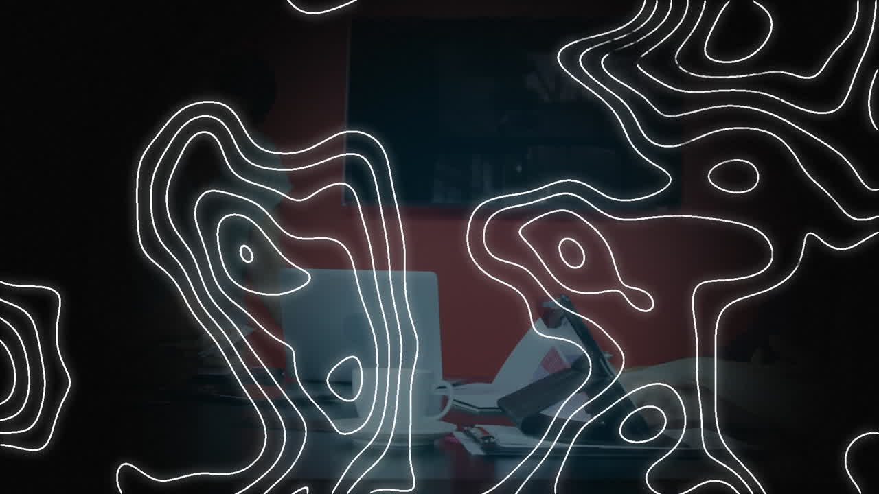 이야기하는 비즈니스 사람들에 대한 라인  ⁇ 의 애니메이션