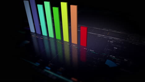 dynamic data visuals for business info graphics, animated 3d charts, and data-driven insights for a business meeting mock-up. explore the world of trading, stock exchanges, and crypto