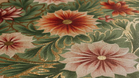 intricate floral mosaic with gold accents