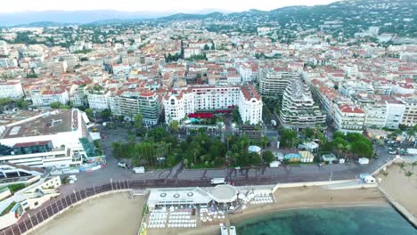 Aerial-view-of-Cannes-at-sunset