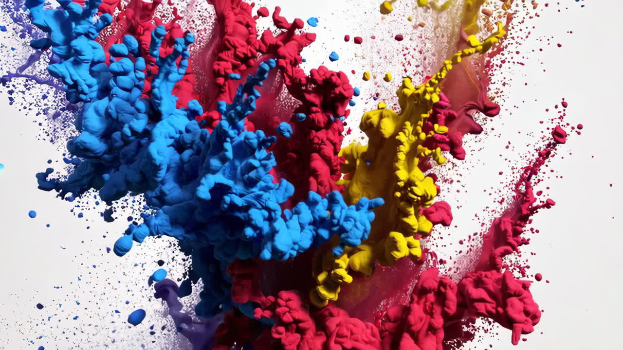 Esplosione di inchiostro colorato