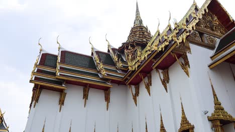 intricate roof details of a thai palace