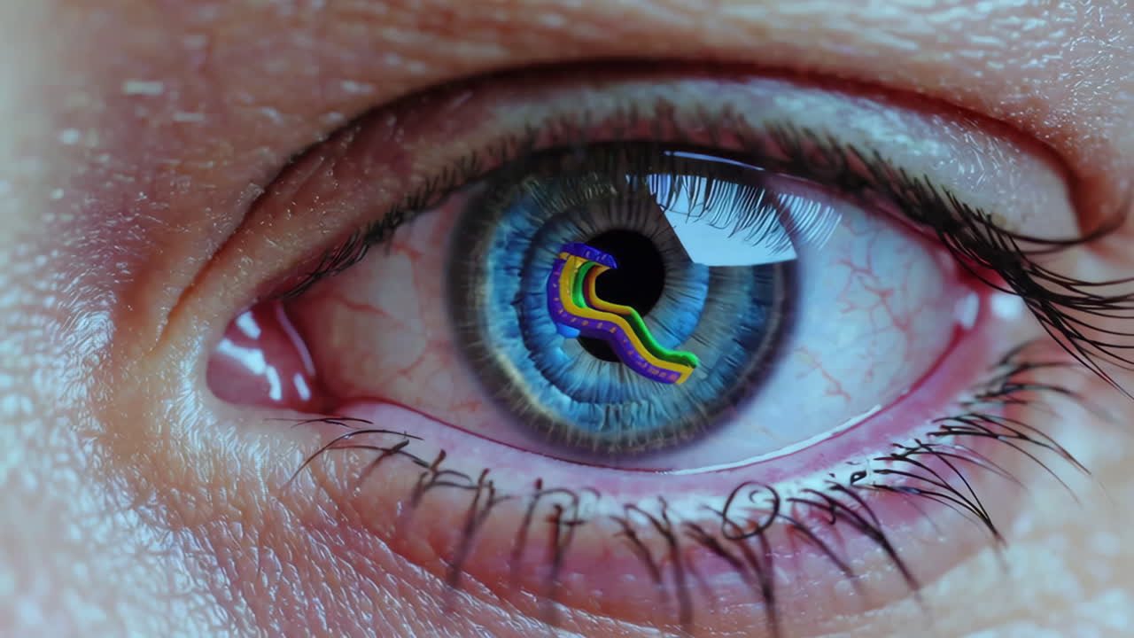 Eye Reflection of a Pride Flag
