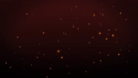 animación de cálidas manchas naranjas brillantes flotando sobre un fondo marrón