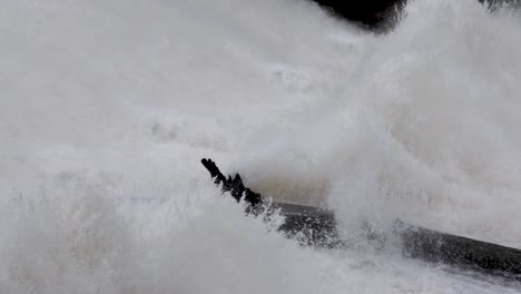 scenic shots of the cuyahoga river at gorge dam in summit county, ohio, where a man-made waterfall and reservoir meet a revitalized natural landscape near akron and cuyahoga falls.