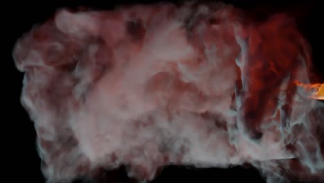 corriente de humo colorido en un fondo de estudio negro puede ser separado o utilizado continuamente. soplo de nube de humo, nube de tinta girando fluyendo bajo el agua, humo espeso, alta densidad y turbulencia, renderizado en 3d