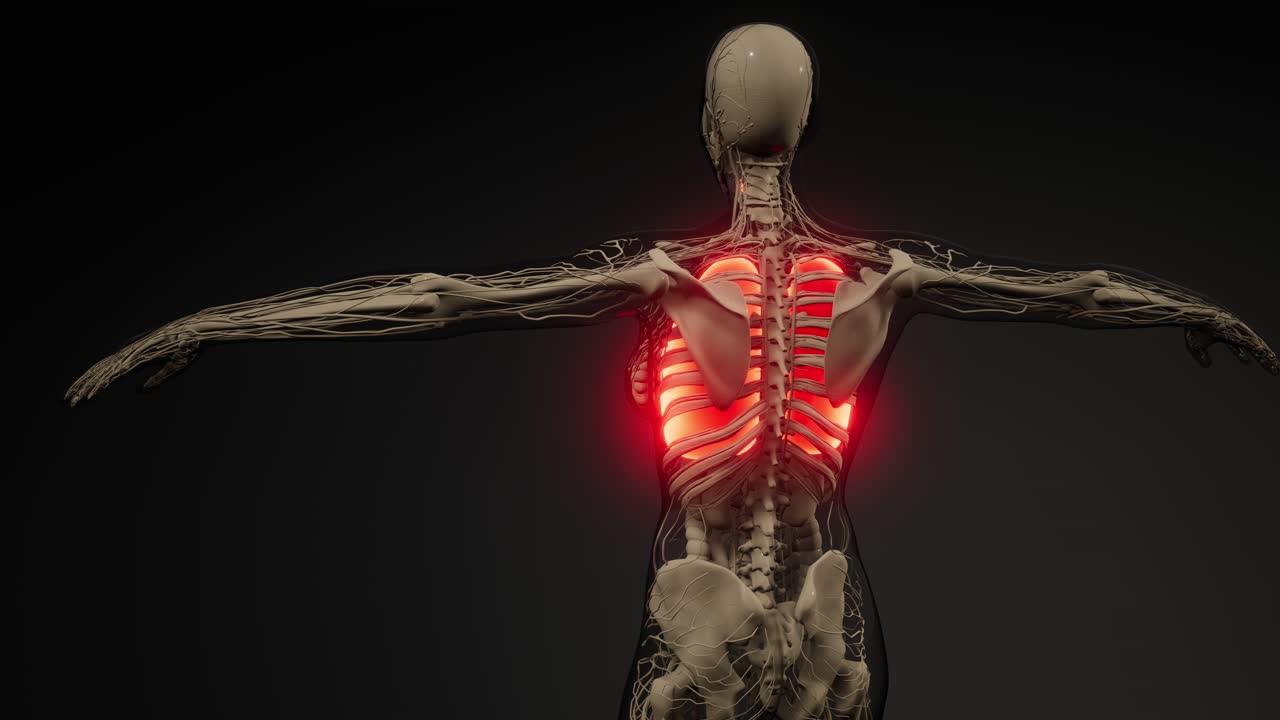 examen radiológico de los pulmones humanos