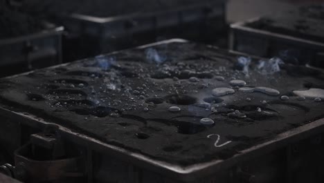 safety first concept, pouring of liquid metal in open-hearth furnace