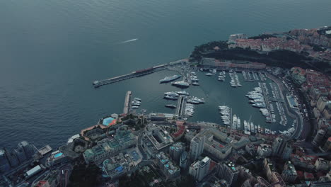 aerial view of monaco's port and cityscape