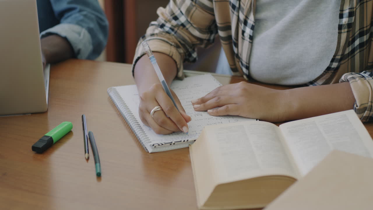 Student Studying at a Table
