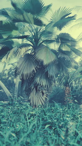 tropical jungle palm trees