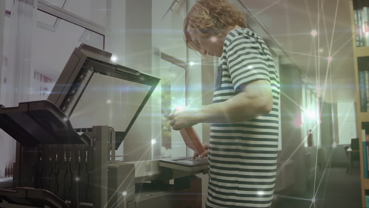 학생을 통한 연결 네트워크의 애니메이션