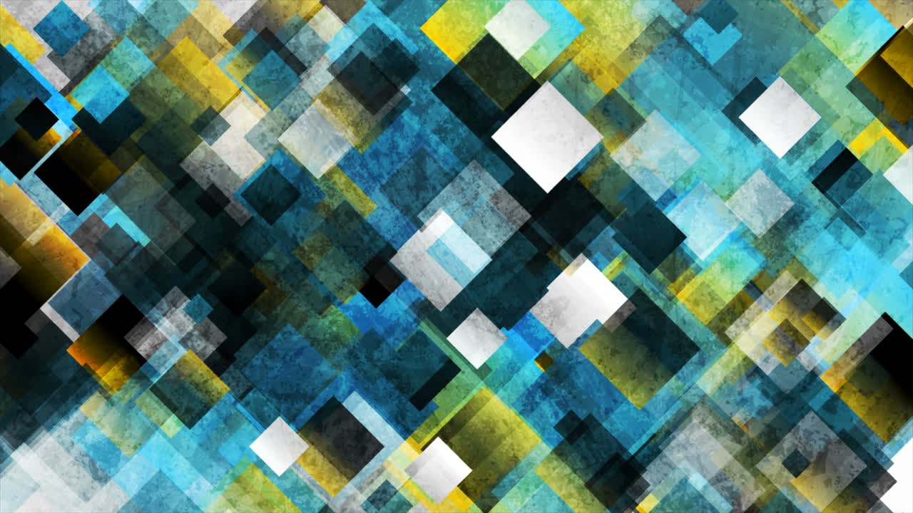 cuadrados grunge coloridos fondo de movimiento de mosaico geométrico abstracto