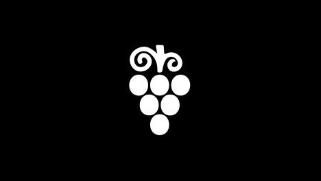 grapes bunch glith icon vintage twitched bad signal animation.