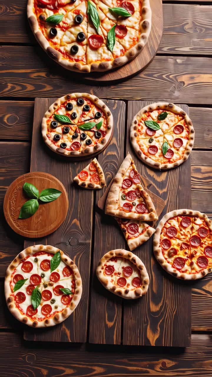 Delicious Pepperoni Pizza Slices on a Rustic Wooden Table