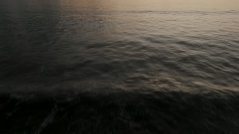 Flying-Fast-Over-Seascape-During-Sunset-In-Guanacaste,-Costa-Rica