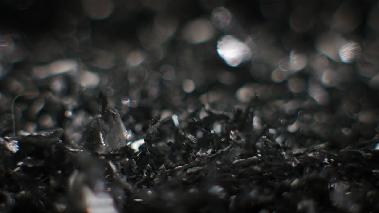 Metal fillings close-up shot