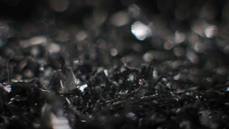 metal fillings close-up shot